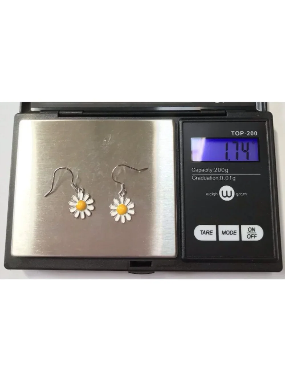 Sterling Silver Daisy Flower Earrings Romantic Work